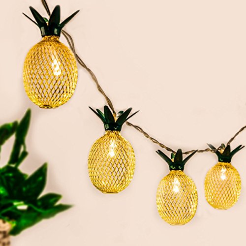 40 Of The Best Pineapple Gifts GIGALUMI Pineapple String Lights, 10ft 10 LED Fairy String Lights Battery Operated for Christmas Home Wedding Party Bedroom Birthday Decoration (Warm White) ...