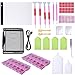 A4 LED Light Tablet Board Pad with 7 Angle Points Light Box Pad Stander, Diamond Painting Pen Cross Stitch Tool Kit 80 Pieces for DIY Art Craft