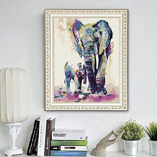 Arfbear Malen Nach Zahlen Erwachsene Kinder Anfänger Ohne Rahmen 40x50 cm DIY Ölgemälde auf Leinwand Handgemalt Tiere… – Bild 4