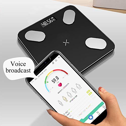 Apelila Smart BMI Scale Bluetooth Body Fat Scale,Wireless Weight Scale, Body Composition Analyzer with Smartphone App,Black - Thumbnail 7