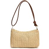 Gogobear Women's Woven Beach Shoulder Handbag Colorful Straw Tote Bag | Summer Vacation Crossbody Bag, Lightweight Fashionable Tote Shoulder Handbag