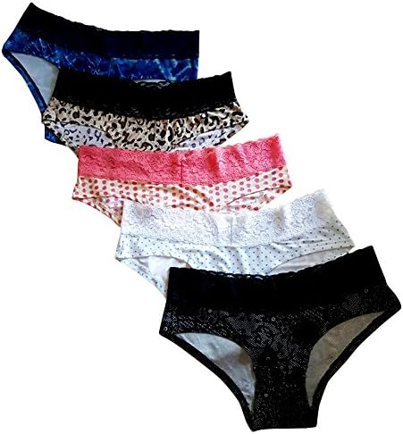 Intimate Star Hipster Panties for Girls and Womens (Pack of 5) (Large, Multicolor)