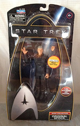 Star Trek Warp Collection Spock with Silver Starfleet Emblem Figure Stand