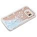 Urberry Galaxy S7 Case,Running Glitter Cover, Sparkle Love Heart, Creative Design Flowing Liquid Floating Luxury Bling Glitter Sparkle Hard Case for Samsung Galaxy S7 with a Screen Protector
