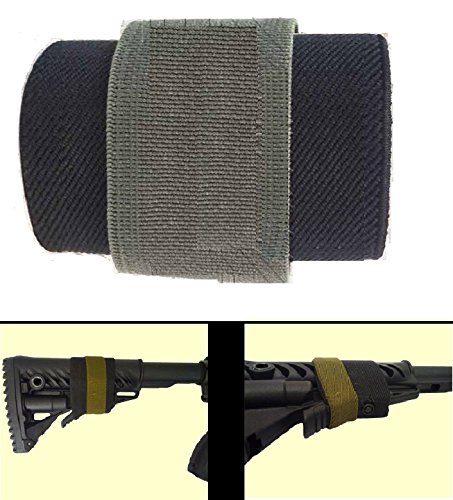 Ultimate Arms Gear IDF Israeli Defense Forces Black & OD Olive Drab Green Elastic Buttstock Butt Stock Band Cover