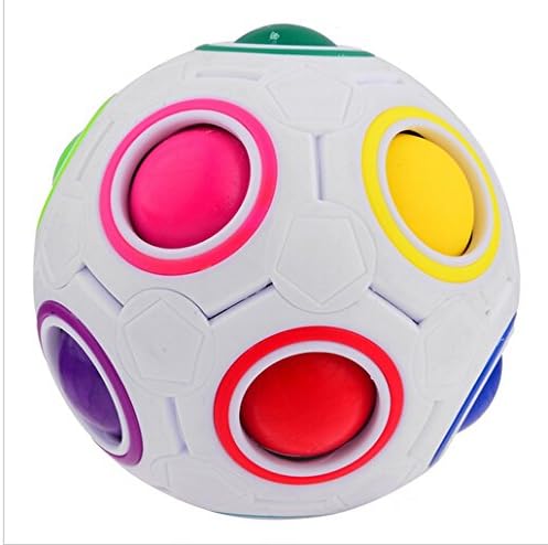 Hilarity Spherical Cube Magic Rainbow Ball 3D Puzzle Football Magic Speed Cube Children Educational Toys for Intelligent Kids
