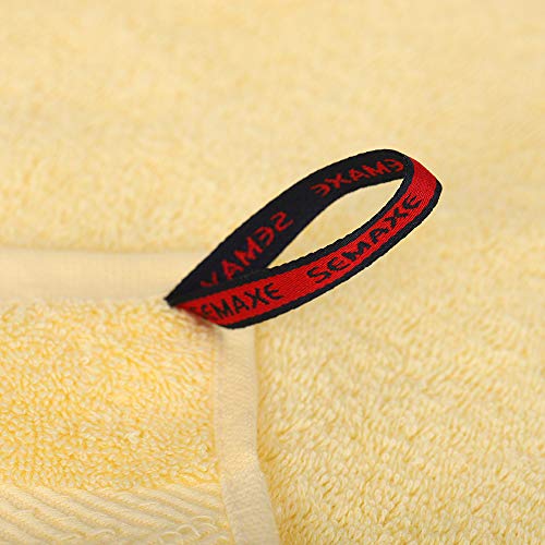 SEMAXE Luxury Bath Towel Set. Hotel & Spa Quality. 2 Large Bath Towels , 2 Hand Towels, 4 Washcloths. Premium Collection Bathroom Towels. Soft, Plush and Highly Absorbent. (Set of 8, yellow)
