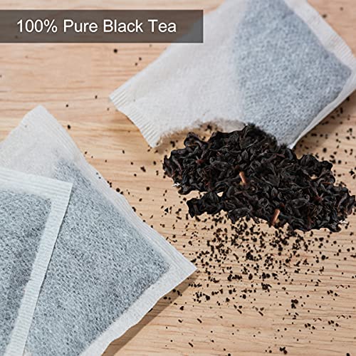 Yan Hou Tang Organic Chinese Black Tea Bags - 100 Counts Loose Leaf Honey Coffee Flavor Taste Sugar Free Himalaya High Mountain Sachet for relaxation