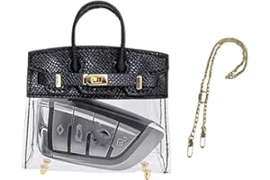 MoCulot Mini Creative Handbag Design Car Keys, Exquisite Transparent Small Handbag with Key Case Buckle Universal