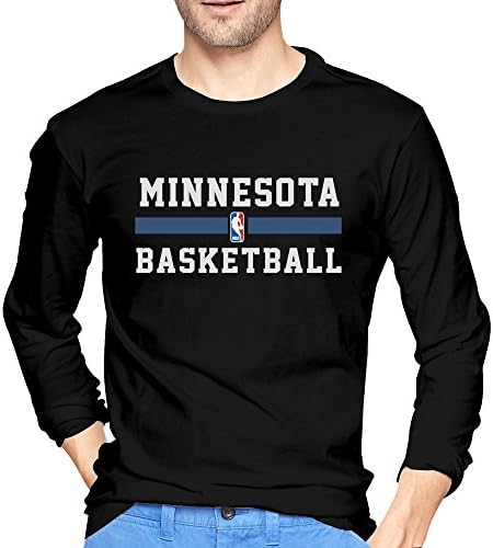 Minnesota Timberwolves On-Court T-shirts Black Mens Long-sleeve