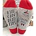 Dealswin Women Watching Christmas Movies Socks, If You Can Read This Funny Dress Socks, Novelty Socks Gift for Women Red
