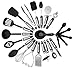 Kitchen Utensils Sets 26 Pieces – Stainless Steel And Nylon Cooking Tools Spoons, Turners, Tongs, Spatulas, Pizza Cutter, Whisk Measuring Cups & Spoons And More – By Kitch N’ Wares