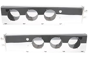 EASYINST Stainless Steel Straight Spring Loaded Mud Flap Hanger Bracket Mudflap Holder Set 2.5" Bolt Spacing 30" Length with 4" Light Cutouts fit for Semi Trucks, 2 Pack