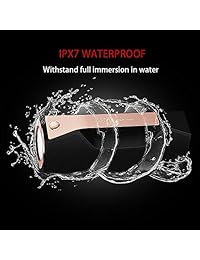 Wharfedale Altavoces inalámbricos Bluetooth 5000mAh Batería Banco de energía IPX7 portátil al aire libre A prueba de agua con graves potentes para tabletas y tabletas portátiles para iPhone Sonido estéreo claro, rango de 100 pies, negro