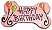 Pawsitively Gourmet 6 Inch Happy Birthday Bone Pink Cookies For Dogs, Bulk