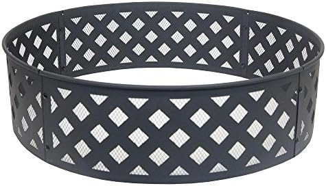 Amazon Com Hampton Bay 30 In Steel Fire Ring With Lattice Pattern Garden Outdoor