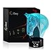 Horse Head 3D Night Light Touch Table Desk Lamps, Elstey 7 Color Changing Lights with Acrylic Flat & ABS Base & USB Cable