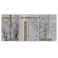 3 Piece Canvas Wall Art - Abstract Geometry - Canvas Prints Home Artwork Decoration for Living Room,Bedroom - 16