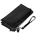 YALUXE Women's Large Capacity Leather Smartphone Wristlet Clutch with Shoulder Strap Black