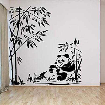 JXFFF Lindo patrón de Panda Pegatina de Pared para niños Accesorios de