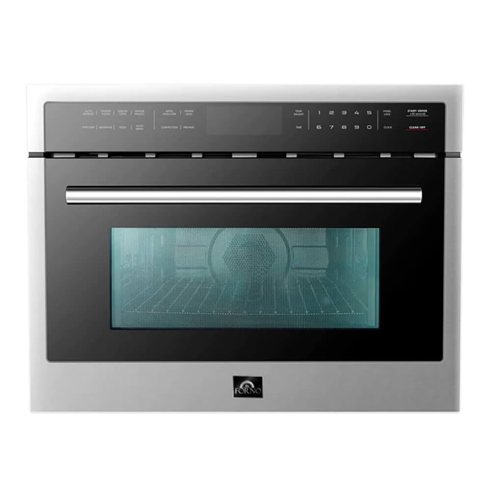 Photo 1 of FORNO 24" Inch. Built-In Microwave Oven with Touch Control Button - 1.6 Cubic Feet Electric Oven Capacity - Stainless Steel Convection Oven with Smart Sensor and Child Safety Lock