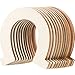 48 Packs Wood Horseshoe Cutouts Unfinished Wooden Horseshoe Discs Slices Decoration for DIY Craft, Wedding, Party and Birthday（48 Packs)