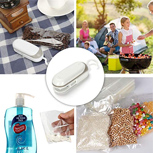 Mini Bag Sealer, Handheld Heat Vacuum Sealers, 2 in 1 Heat Sealer and
