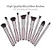 Docolor Makeup Brushes 10 Pcs Makeup Brush Set Premium Synthetic Kabuki Foundation Blending Brush Face Powder Blush Concealers Eye Shadows Make Up Brushes Kit