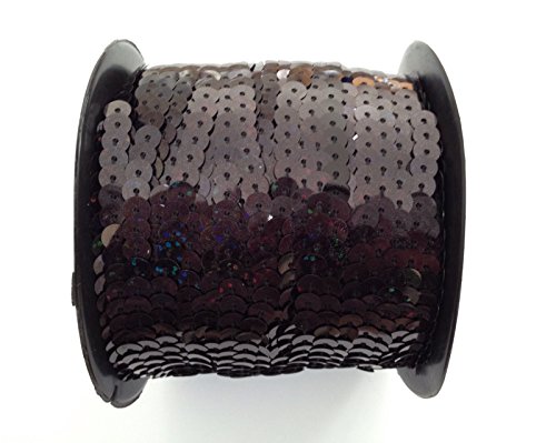 Sequin Trim Black Sequins 100 yard Roll Spool String 6mm Sewing Tools Dress Sequin, Good Crafted Sewing Trim Embellishments DIY Craft 1 Pcs