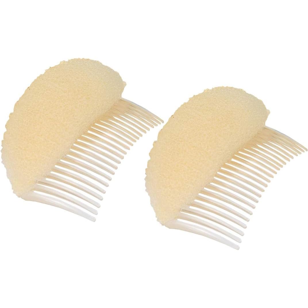 2PCS Women Lady Girls 10.5cm/4.1in Hair Bump It Up Volume Inserts Comb Do Beehive Hair Stick Bun Maker Tool Kits Base Styling Accessories