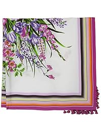 Lake Como Love - Bufanda estampada con borlas cuadradas, 47 "x 47"