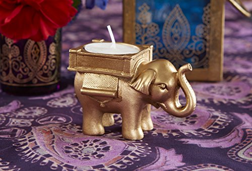 Kate Aspen Lucky Elephant Golden Tealight Holder