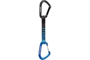 BLACK DIAMOND HotForge Hybrid Quickdraw | Keylock Straight & Bent Gate Carabiners | Durable Nylon Dogbone | Sport & Trad Rock Climbing Draw