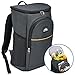 Black Camping Backpack Cooler – Fully Insulated Cooling Bag with 3 Zippered Compartments and 2 Mesh Pockets – 28 Can Capacity - by Outrav