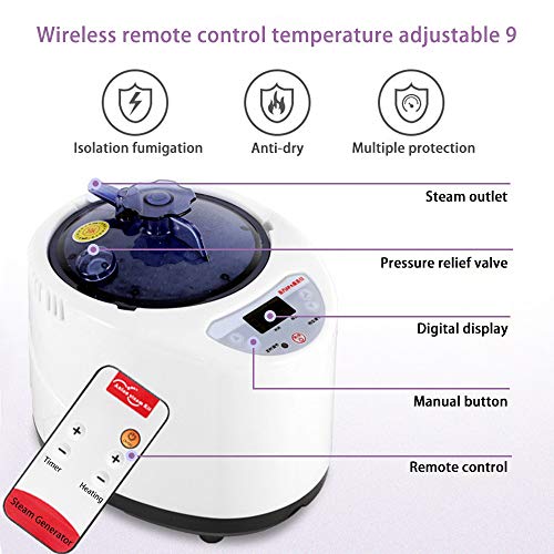 ETE ETMATE Portable Personal Steam Sauna SPA for Weight Loss Detox Therapy, Foldable Sauna Box