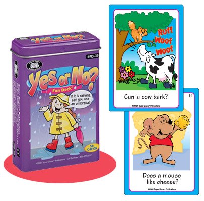 Super Duper Publications Yes or No? Fun Deck Flash Cards Educational Learning Resource for Children