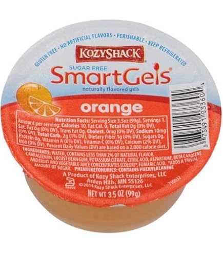Amazon.com: Kozy Shack Orange Smartgels, 3.5 Ounce - 48 per case
