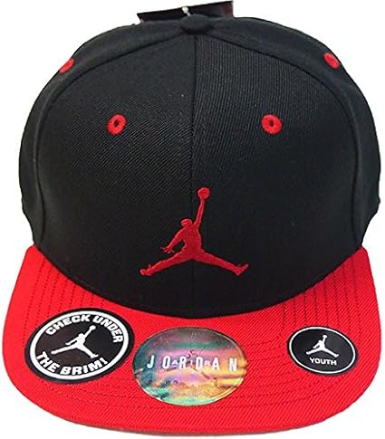 Amazon Co Jp Nike ナイキ エアジョーダン 黒x赤the Jordanジャンプマン刺繍ロゴ付きキャップ 約55 60cm ユースサイズ 8 歳 Air Jordan 並行輸入品 服 ファッション小物