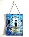 Lightahead Christmas Tapestry Blinking Fiber Optic Xmas Eve Wall Hanging Picture 13x18 Inch with Pole & string to hang .Great Christmas Decoration & Gifts (J)