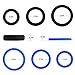 cob Silicone Cock Ring Set Erection Enhancing Penis Ring (3 Blue + 3 Black)