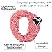 Pop Fashion Quatrefoil Pattern Infinity Scarf for Women - Lightweight, Comfortable Travel Scarf with Hidden Pocket to Store Phone, Keys, and Wallet - Fashion Scarf for All Seasons (Coral Pink)