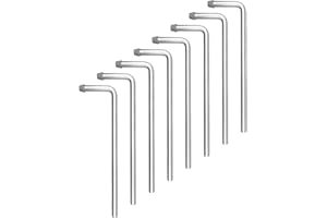 AUGREX 8PCS Universal Swinging Exhaust Hanger Rods 10" Long, 90 Degree Bent Exhaust Hanger, 0.47" Rod Weld On 304 Stainless