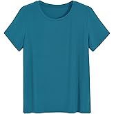 Latuza Women's Viscose Pajama Top Crew Neck Sleep T-Shirt