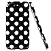 Lartin Soft Flexible Jellybean Gel TPU Case for iPhone 8 Plus/iPhone 7 Plus/iPhone 6S Plus/iPhone 6 Plus (Black White Dots)