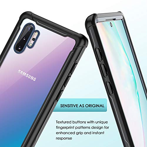 FITFORT Samsung Galaxy Note 10 Plus Case Full Body Rugged Heavy Duty Clear Bumper Case with Free Screen Protector, Shock Drop Proof Protective Case Compatible with Galaxy Note 10+ Plus (2019) - Thumbnail 6