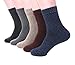 QingStart Men Super Thick Wool Crew Casual Winter Socks 5-Pack