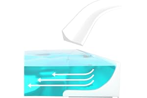 Jobon Collapsible Shower Threshold Water Dam Barrier, Shower Splash Guard for Bathtub, Shower Water Dam, Shower Dam Strip, Shower Door Water Guard for Tub Sink Frameless Shower (White, 138 In)