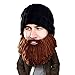 Beard Head Barbarian Vagabond Beanie - Original Handmade Knit Hat and Removable Brown Beard