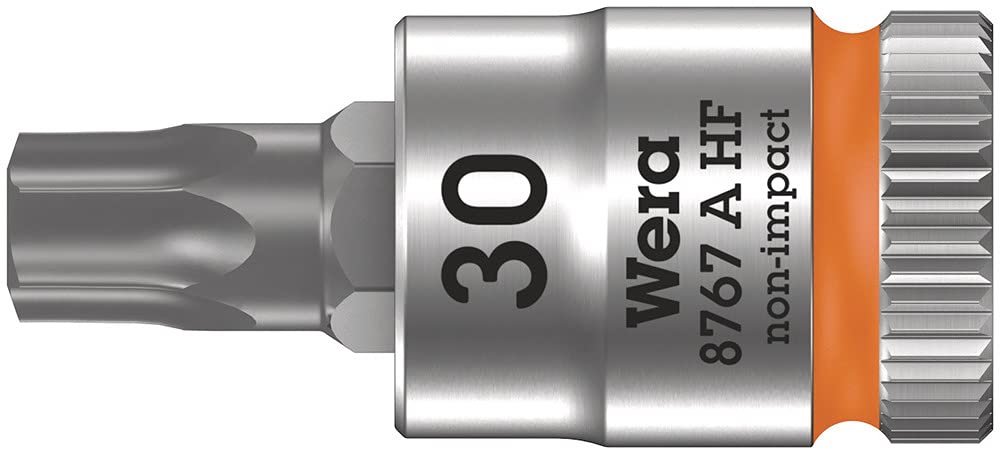 Wera 05003360001 8767 A HF Torx Bit Socket 1/4 Inch with Retaining Function, Blue, 05003369001