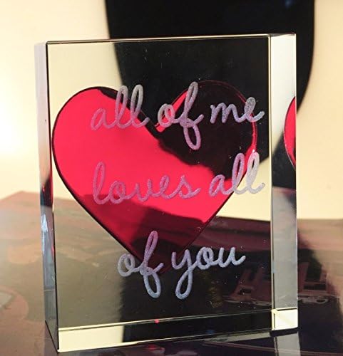 Spaceform Glass Token Red Heart All of Me Loves All of You 2060